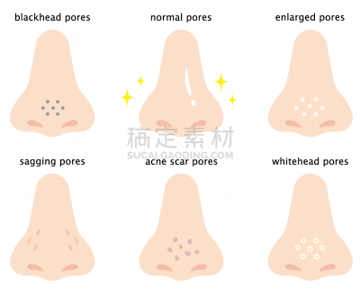 美,皮肤护理,毛孔,粉刺,疤,皮肤,人的鼻子,概念,开着的,皮脂