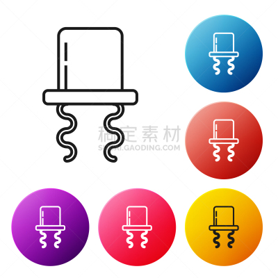 东正教,计算机图标,黑色,园顶小帽,成一排,耶路撒冷,传统,卷着的,直的