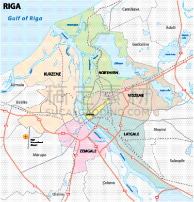 拉脱维亚,里加,路线图,模板,河流,城市
