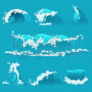 海洋,反差,波浪,动画片,湿,风,船,布置,弯曲,流动