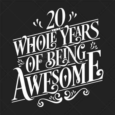 第二十岁生日,周年纪念,非凡的,字体,完整,数字20,商务,事件,华贵,灵感