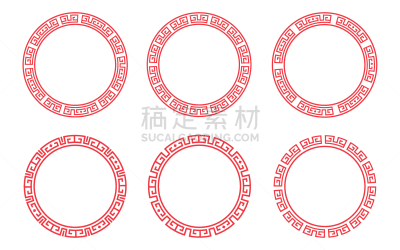 边框,圆形,红色,矢量,式样,长的,泰国,简单,复古风格,模板