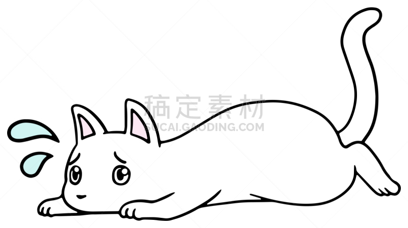 矢量,绘画插图,猫,惊骇,十二生肖,恐怖,简单,动物,宠物商店