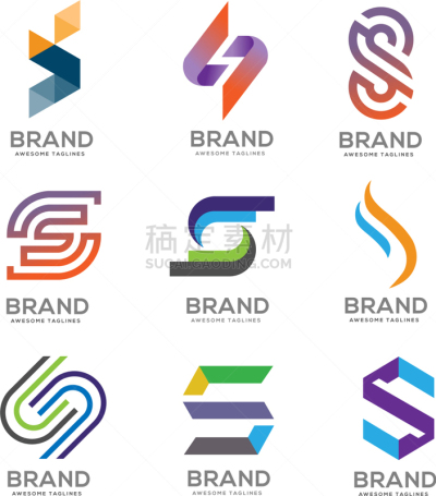 模板,品牌名称,英文字母S,创造力,商务,几何形状,概念,信函,布置,设计