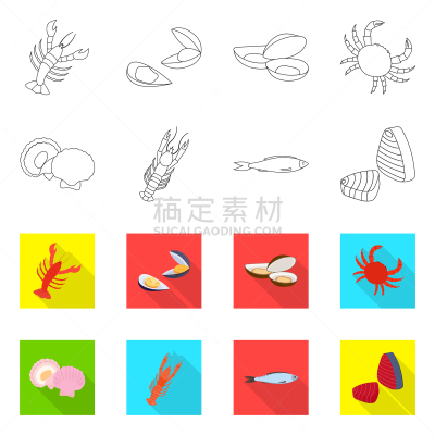 清新,餐馆,符号,小胡子,水下,红色,华贵,图像,收集,设计