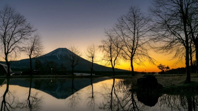 日出延时 富士山日出Fumoto Para Camping