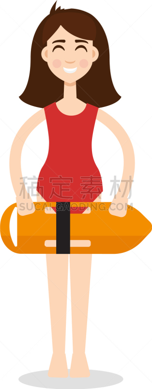 女人,救生员,分离着色,白色,红色,人,套装,图像,海洋