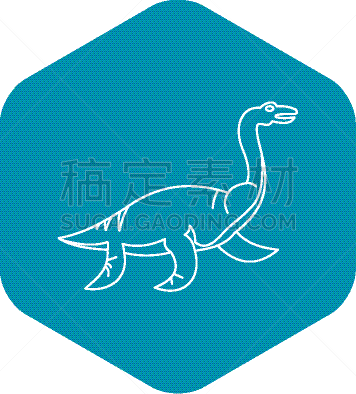 轮廓,计算机图标,可爱的,侏罗纪,已灭绝生物,动物,力克斯兔,爪,爬行纲,危险