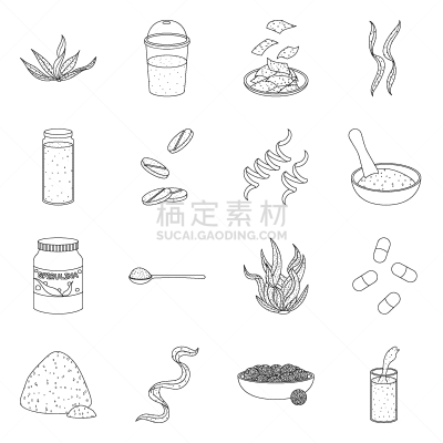 design food and vegan logo collection