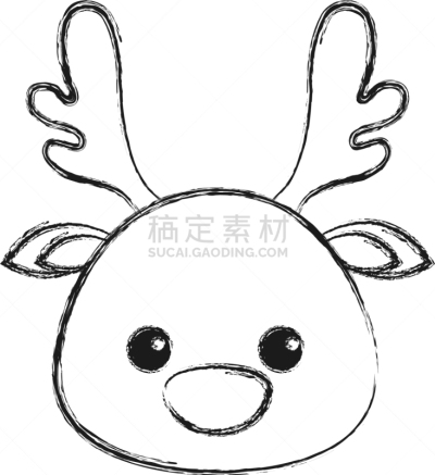 鹿,图标,华丽的,传统,请柬,季节,概念,问候,庆祝