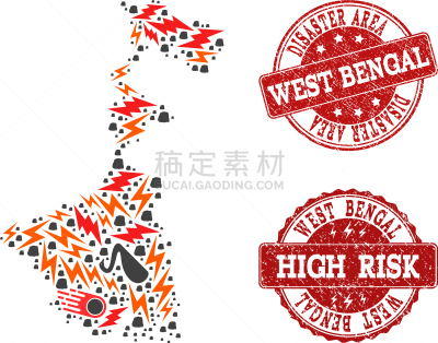 孟加拉邦,风险,意外事件,天鹅,暴风雨,孟加拉虎,拆毁的,构图
