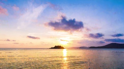 4千米日落/海上日出