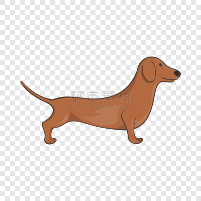 狗,腊肠犬,褐色,时尚,动画片,分离着色,可爱的,宠物,纯种犬,愉悦