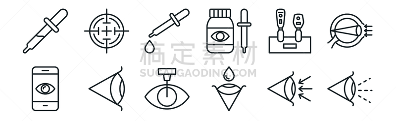 轮廓,眼睛,计算机图标,眼药水,细的,视网膜镜,靶子,蜘蛛网,手机,12点整