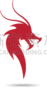 龙,图标,传统,商务,模板,自然美,动物,细毛纤维,剪影