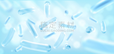 生物学,绘画插图,科学,益生菌,矢量,细菌,特写,放大效果,背景聚焦,微生物学