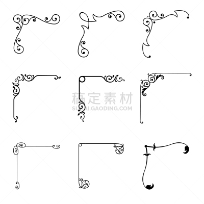 华丽的,数字9,书,精工制品,婚礼,古董,矢量,布置,装饰,复古