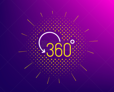 VR360,网络空间,文凭,充满的,标志,线图标,技术,证章,转,点染