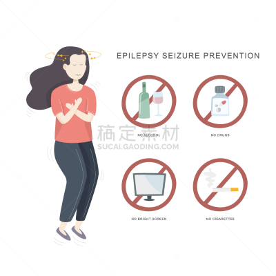 女人,癫痫症,健康保健,含酒精饮料,人,符号,电视机,中风,生病,设计