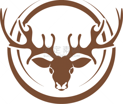 deer antler ilustration logo