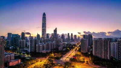 深圳现代建筑外墙，延时摄影