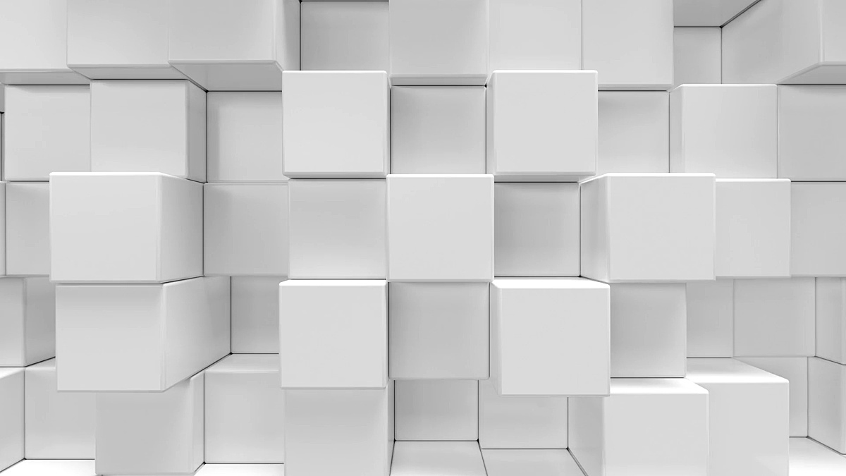 白色几何六边形抽象背景。3D渲染