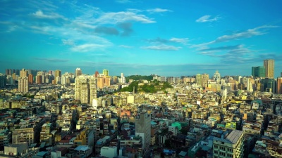 中国澳门美丽的建筑与城市生活