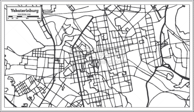 叶卡捷林堡,俄罗斯,街道图,直的,公路,河流,主干路,草图,城市,复古