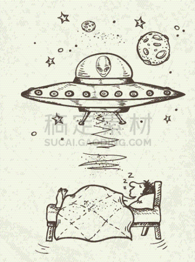 男人,不明飞行物,诱拐者,华丽的,太空船,概念,天文学,太空,开端,睡觉