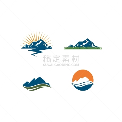 品牌名称,山,运动,雪,河流,天空,绘画插图,自然,符号,概念