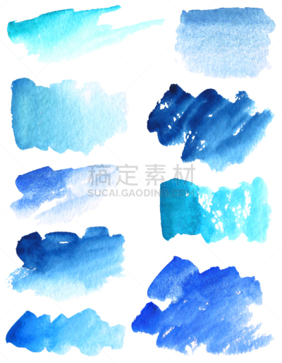 玷污的,矢量,纹理,天空,斑点,蓝色,海洋,分离着色,笔触,水彩画