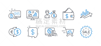 钱包,计算机图标,金融,接力赛,轮廓,蓝色,领导能力,布置,下降,生长