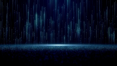 粒子蓝尘抽象光bokeh运动标题电影背景循环