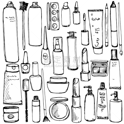 化妆用品,分离着色,白色,魅力,华丽的,粉色,唇膏,直的,画笔,画画
