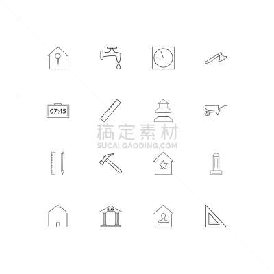 直的,建筑业,计算机图标,建筑体,极简构图,房地产,独轮手推车,房屋,铅笔,斧