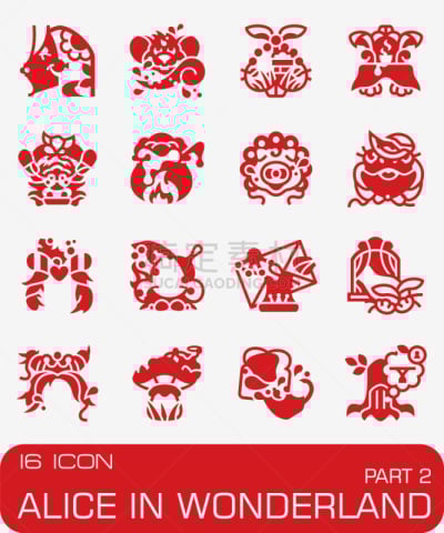 爱丽丝梦游仙境,图标集,可爱的,白色,柴郡,幻想,图像,猫,图画书,动物