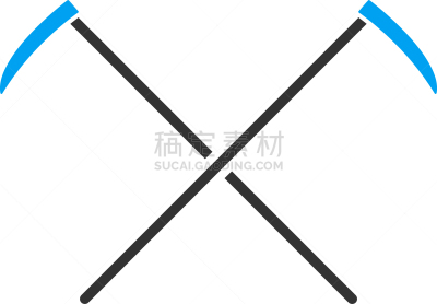 长柄镰刀,计算机图标,平坦的,设计元素,农业,矢量,图像,镰刀,石洞壁画