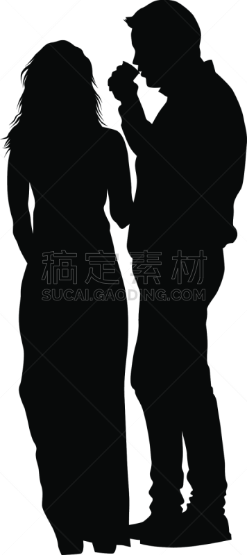 幸福,双亲家庭,背景分离,浪漫,异性恋,女人,拿着,欢乐,绘画插图,伴侣