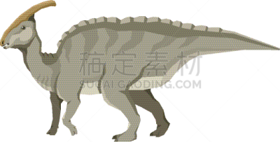 绘画插图,恐龙,矢量,分离着色,一个物体,背景分离,野生动物,肖像,鸭嘴龙科,已灭绝生物