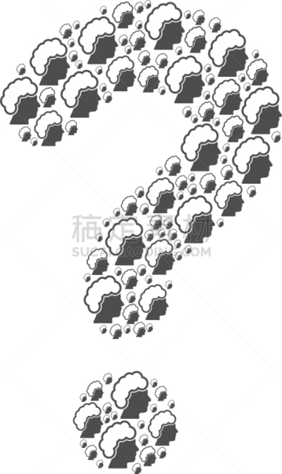 金色头发,侧面像,抽象拼贴画,计算机图标,动机,顾客,问号,问题,解决,研究