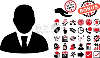 经理,平坦的,计算机图标,白色背景,男商人,男人,办公室职员,肖像,图像,奖励