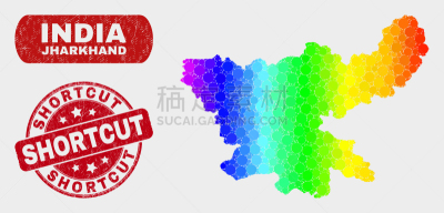 发狂的,恰尔肯德邦,州,镶嵌图案,球体,肮脏的,水印,光谱色