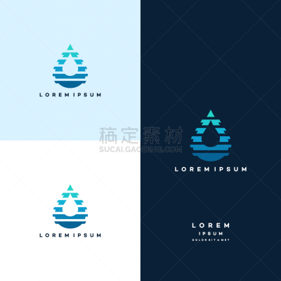 water drop logo design template unique clean