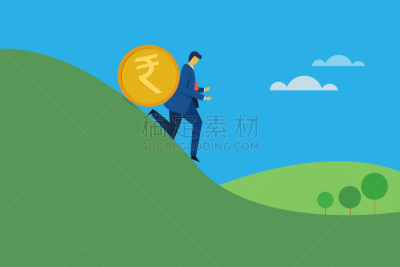 商务人士,平衡折角灯,商务,危机,绘画插图,印度,人,男商人,男人,概念