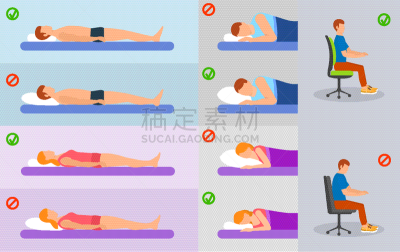枕头,标语,扁平化设计,概念,脊柱,背景分离,舒服,肖像,软垫,床