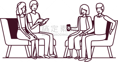 椅子,人群,白色,经理,扶手椅,女人,装饰物,设备用品,坐,相伴