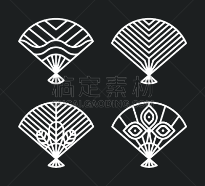绘画插图,日本,符号,矢量,扇子,传统,国内著名景点,背景分离,模板,新的