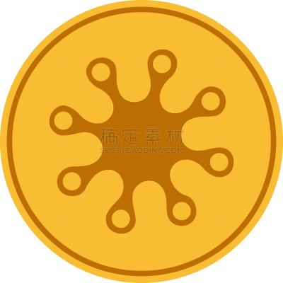 黄金,生物学,黄色,不卫生的,代币,孢子,百宝箱,矢量,愤怒