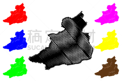 突尼斯,坚杜拜,城市,潦草,马格里布,分离着色,剪影