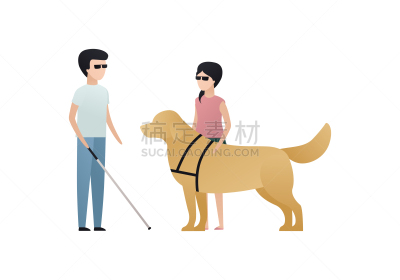 百叶帘,狗,儿童,导游,绘画插图,人,性格,设计元素,矢量,站